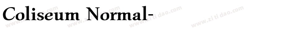 Coliseum Normal字体转换
